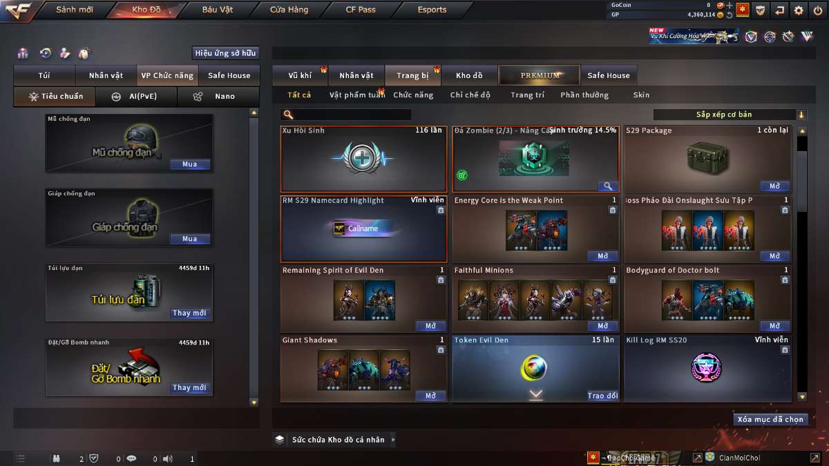 shop acc cf uy tin gia re